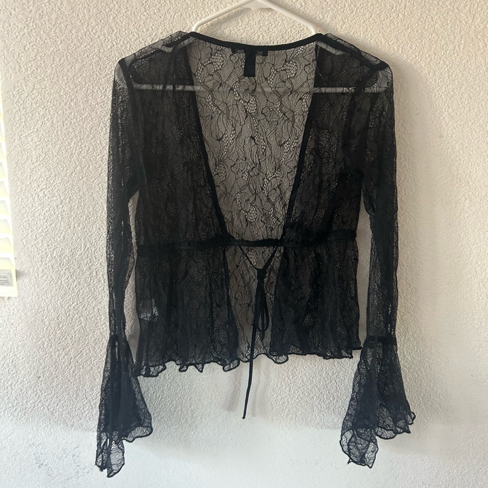 Black lace cover up